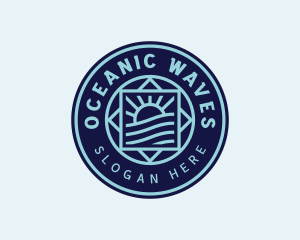 Ocean Waves Surfer logo design