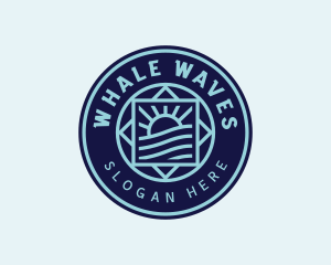 Ocean Waves Surfer logo design