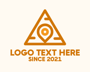 Tomb - Pyramid Pin Locator logo design