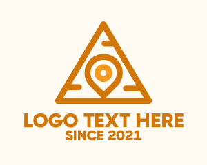 Landmark - Pyramid Pin Locator logo design