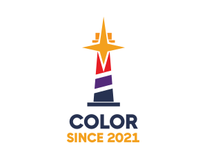 Colorful Star Beacon logo design