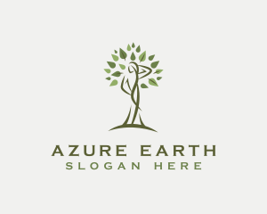 Tree Organic Woman logo design