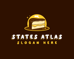 Boston Cream Pie Massachusetts logo design