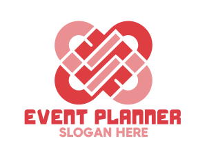 Pink Interlocked Heart Logo