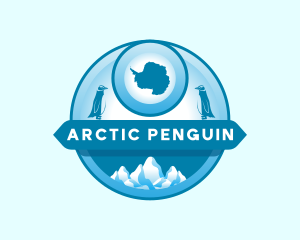 Penguin - Antarctica Map Penguin logo design