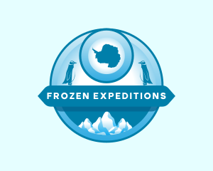 Antarctica - Antarctica Map Penguin logo design