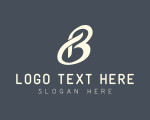 Typography - Fashion Designer Cursive Letter B logo design