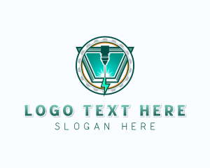 Cog - Lightning Laser Engraving logo design