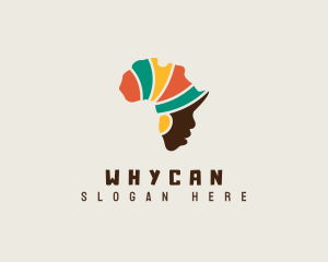 African Woman Turban Logo