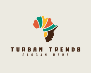 Turban - African Woman Turban logo design