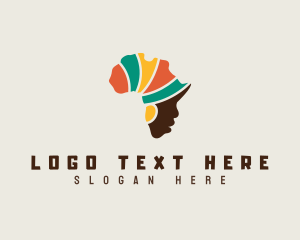 African Woman Turban Logo