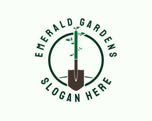 Gardening Plant Shovel logo design