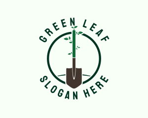 Gardening Plant Shovel logo design