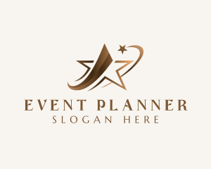 Swoosh Star Event Planner logo design