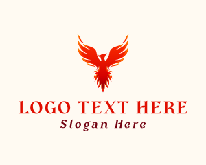 Legend - Fiery Phoenix Bird logo design