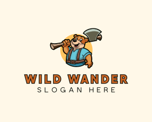 Bear Axe Logger logo design