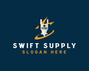 Supply - Electricity Plug Lightning logo design