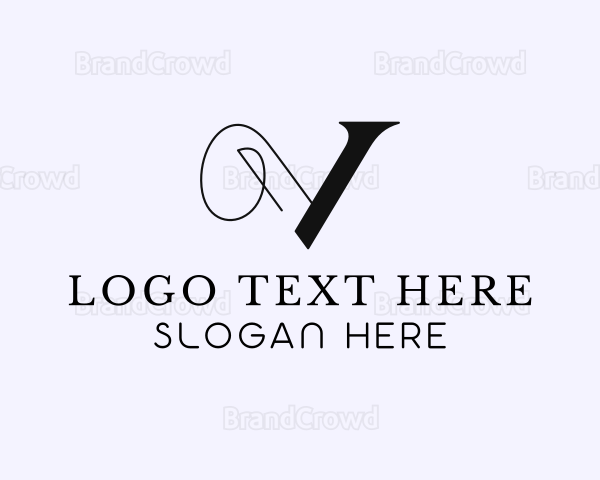 Beauty Brand Letter V Logo