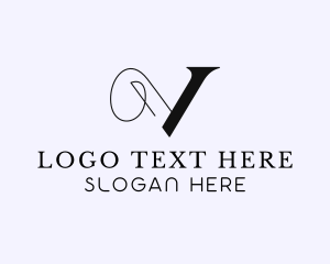 Letter V - Beauty Brand Letter V logo design