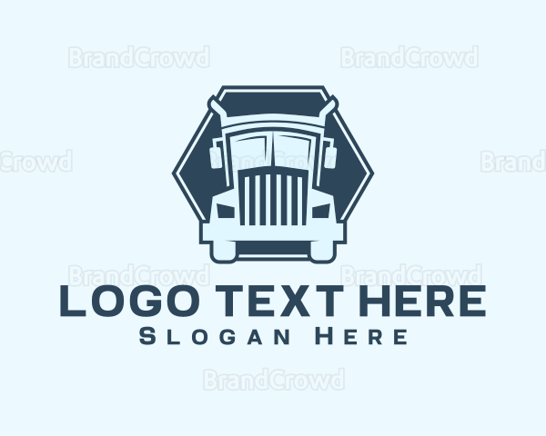 Logistics Shipping Truck Logo