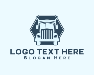 Truckload - Logistics Shipping Truck logo design