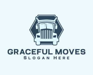 Logistics Shipping Truck logo design