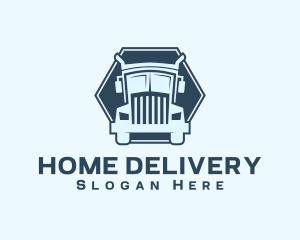 Logistics Shipping Truck logo design