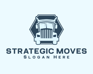 Logistics Shipping Truck logo design