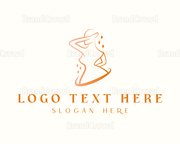 Elegant Nude Woman Logo
