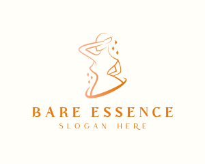 Elegant Nude Woman logo design