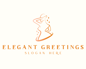 Elegant Nude Woman logo design