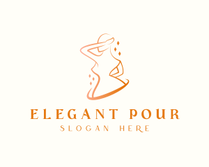 Elegant Nude Woman logo design