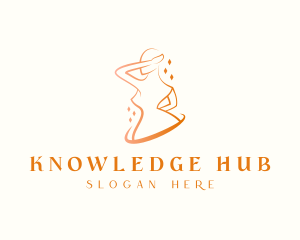 Porn - Elegant Nude Woman logo design