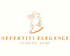 Elegant Nude Woman logo design