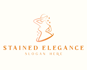 Elegant Nude Woman logo design