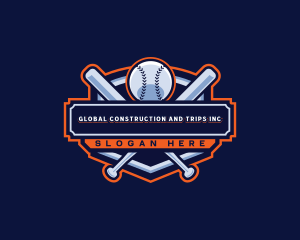Baseball Bat Sports Logo