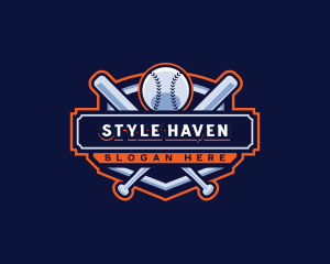 Baseball Bat Sports Logo