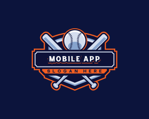 Baseball Bat Sports Logo