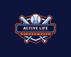 Baseball Bat Sports logo design
