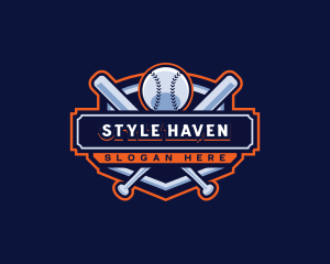 Mitt - Baseball Bat Sports logo design