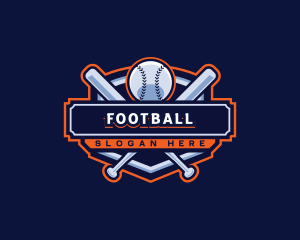 Mitt - Baseball Bat Sports logo design