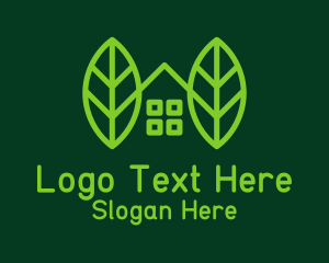 Plant - Eco House Leaf logo design