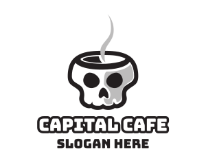 Hot Skull Cafe logo design