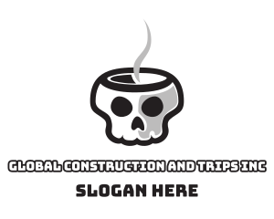 Cafe - Hot Skull Cafe logo design