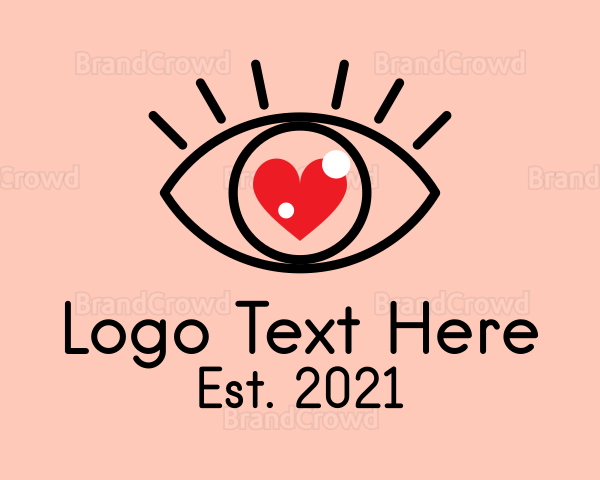 Minimalist Heart Eye Logo