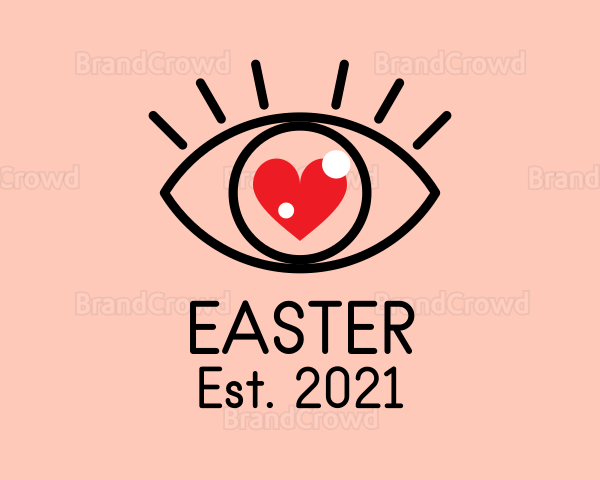 Minimalist Heart Eye Logo