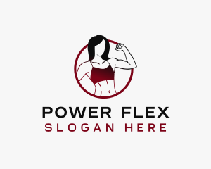 Muscle - Muscle Woman Workout logo design