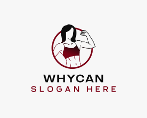 Bodybuilding - Muscle Woman Workout logo design