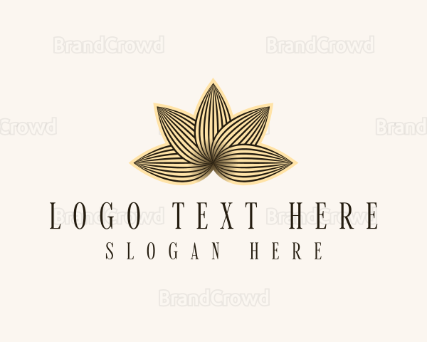 Gold Lotus Leaves Logo