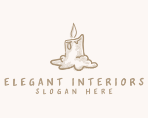 Melted Wax Candle logo design